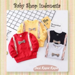 LK190 Sweater Anak Impor Kaos Anak Lengan Panjang Suspender Like Burb  large